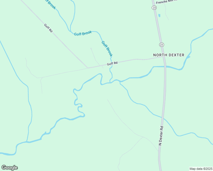map of restaurants, bars, coffee shops, grocery stores, and more near 129 Goff Road in Sangerville