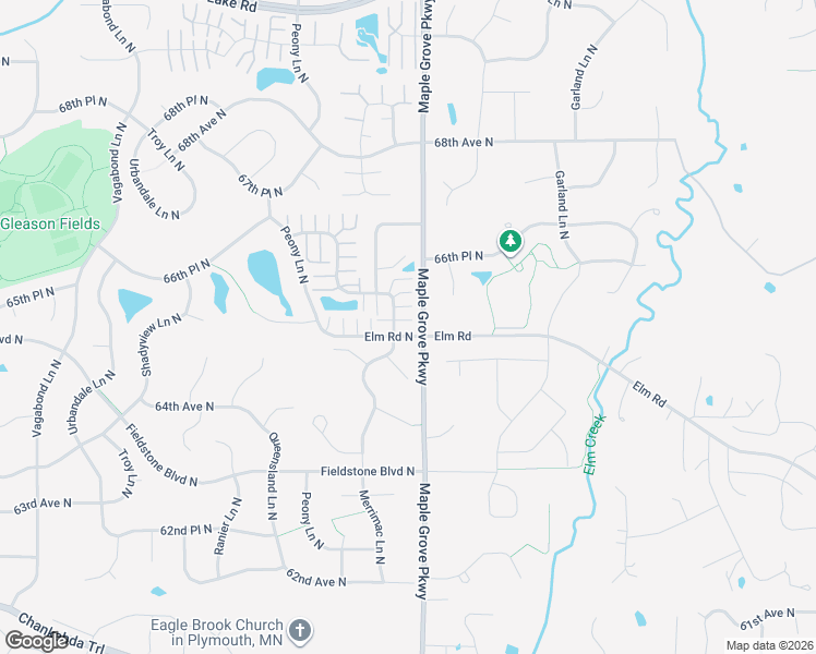 map of restaurants, bars, coffee shops, grocery stores, and more near 6522 Merrimac Lane North in Maple Grove
