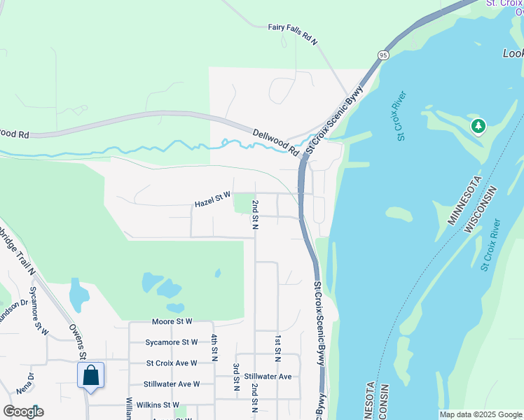 map of restaurants, bars, coffee shops, grocery stores, and more near 1917 2nd Street North in Stillwater