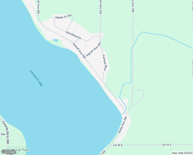 map of restaurants, bars, coffee shops, grocery stores, and more near 5427 Imhoff Avenue Southwest in Howard Lake