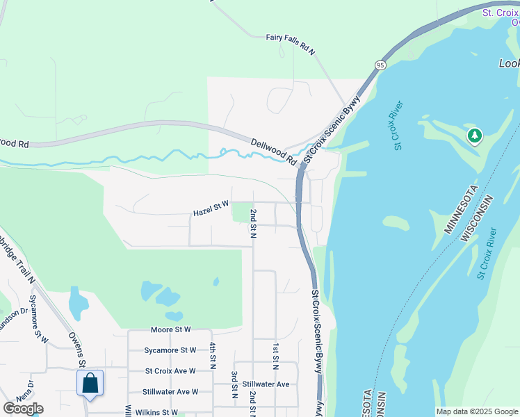 map of restaurants, bars, coffee shops, grocery stores, and more near 1917 2nd Street North in Stillwater