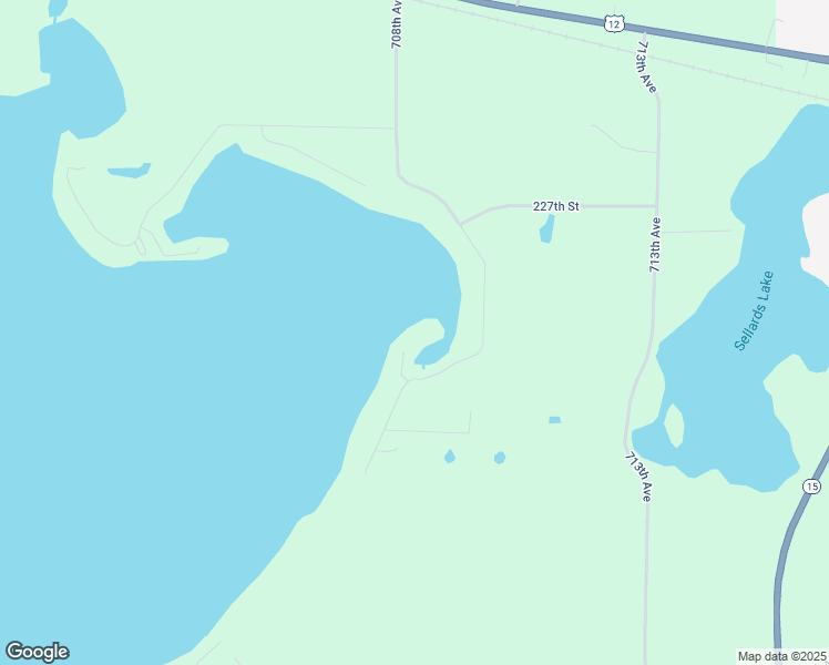 map of restaurants, bars, coffee shops, grocery stores, and more near 22505 708th Avenue in Dassel