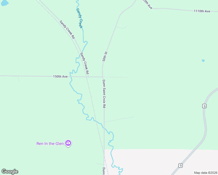 map of restaurants, bars, coffee shops, grocery stores, and more near N10874 50th Street in Downing