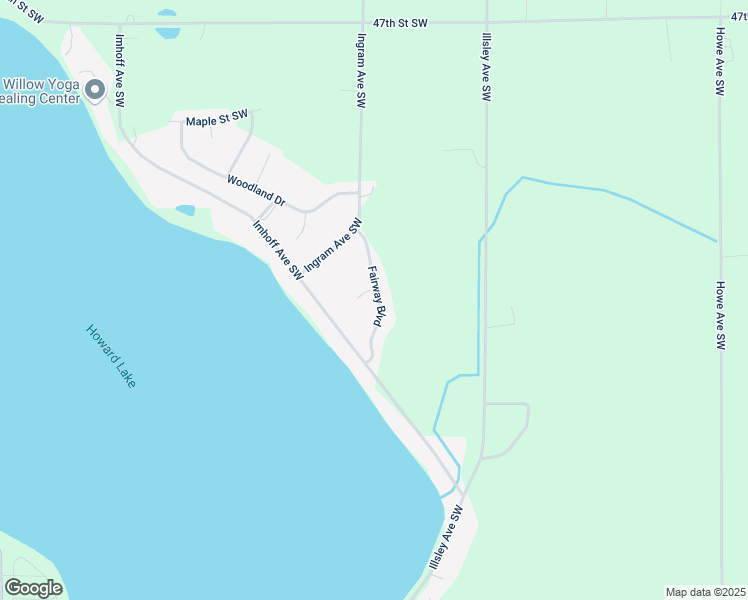 map of restaurants, bars, coffee shops, grocery stores, and more near 1020 Fairway Boulevard in Howard Lake