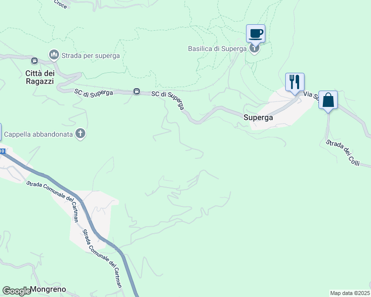 map of restaurants, bars, coffee shops, grocery stores, and more near 84 Strada Tetti Bertoglio in Città Metropolitana di Torino
