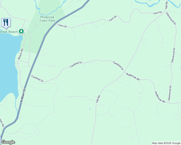 map of restaurants, bars, coffee shops, grocery stores, and more near 130 Cardinal Drive in Pittsburg