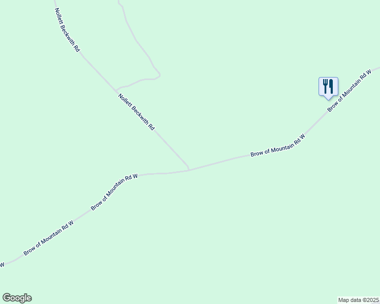 map of restaurants, bars, coffee shops, grocery stores, and more near 1205 Brow of Mountain Road West in Berwick