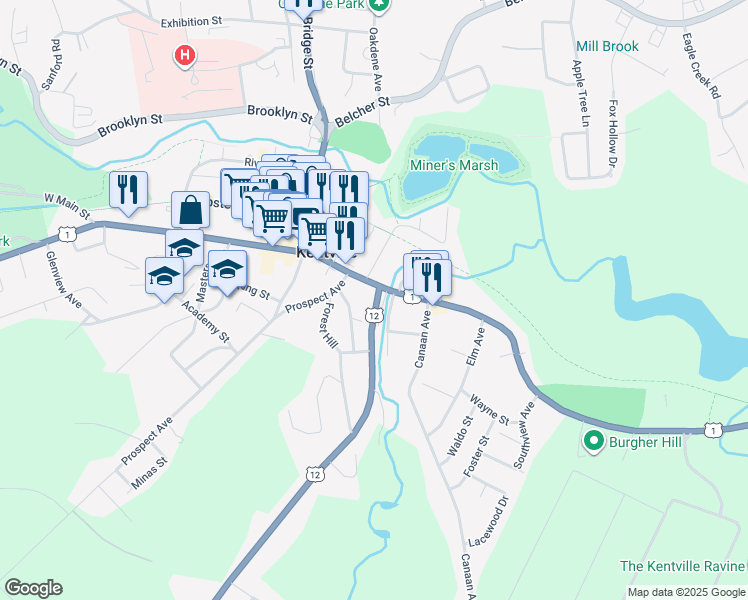 map of restaurants, bars, coffee shops, grocery stores, and more near 9 Chester Avenue in Kentville