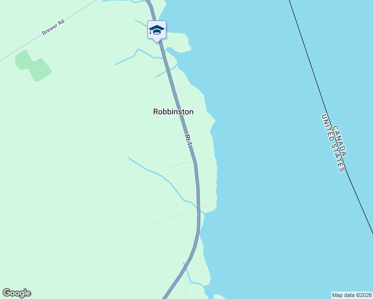 map of restaurants, bars, coffee shops, grocery stores, and more near 685 South River Road in Robbinston