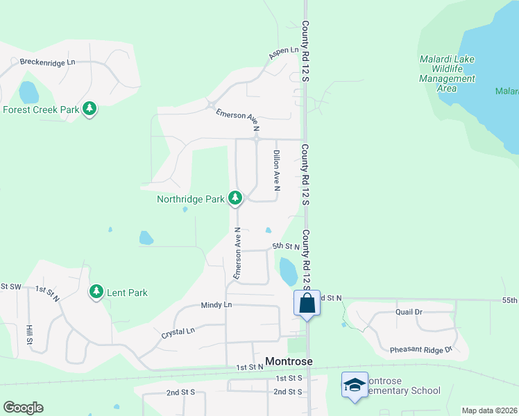 map of restaurants, bars, coffee shops, grocery stores, and more near 528 Emerson Avenue North in Montrose