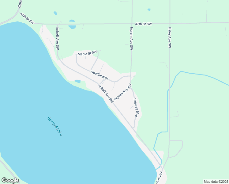 map of restaurants, bars, coffee shops, grocery stores, and more near 5079 Ingram Avenue Southwest in Howard Lake