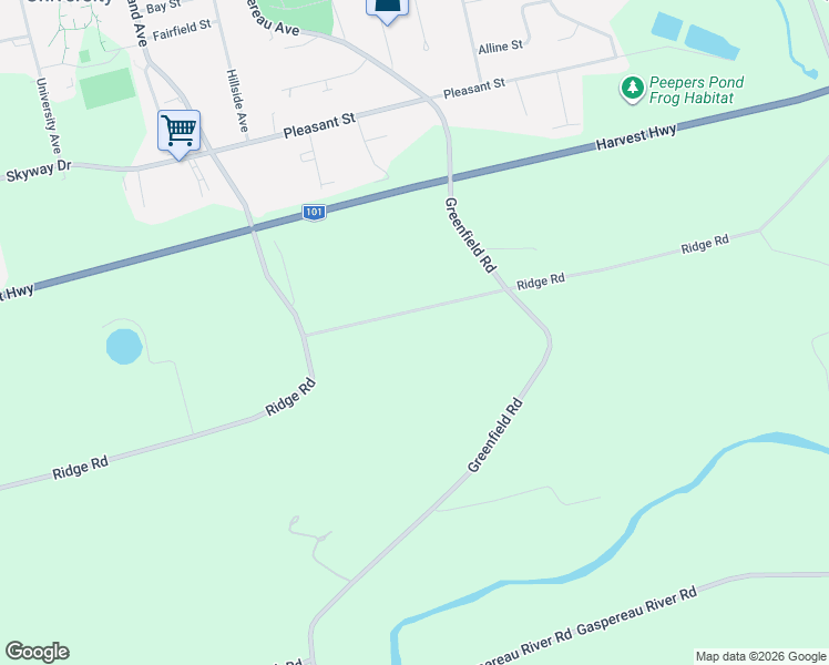 map of restaurants, bars, coffee shops, grocery stores, and more near Ridge Road in Kings County