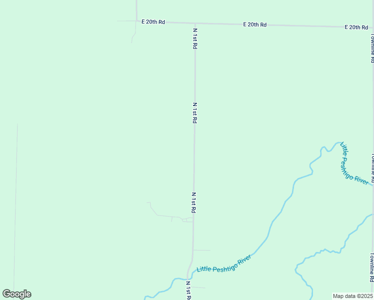 map of restaurants, bars, coffee shops, grocery stores, and more near N3299 North 1st Road in Pound