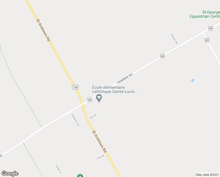 map of restaurants, bars, coffee shops, grocery stores, and more near 17370 Headline Road in Long Sault
