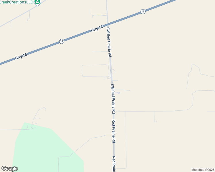 map of restaurants, bars, coffee shops, grocery stores, and more near 25110 Southwest Red Prairie Road in Sheridan