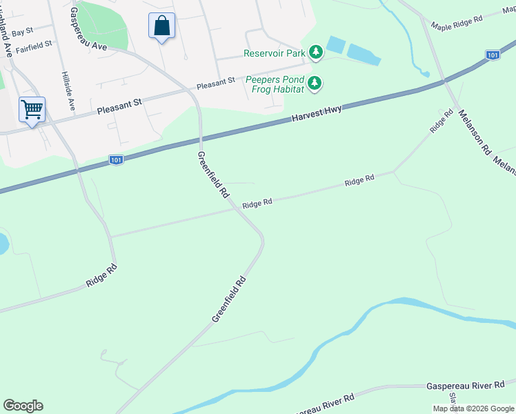 map of restaurants, bars, coffee shops, grocery stores, and more near 1379 Ridge Road in Wolfville