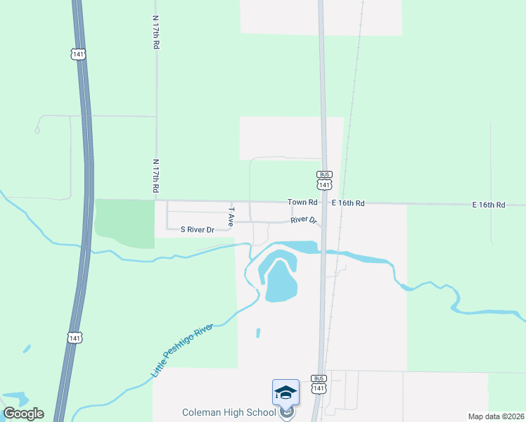 map of restaurants, bars, coffee shops, grocery stores, and more near 221 West 16th Road in Pound