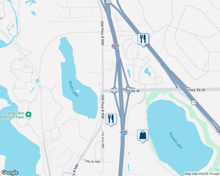 map of restaurants, bars, coffee shops, grocery stores, and more near in New Brighton