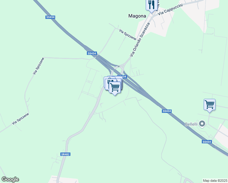 map of restaurants, bars, coffee shops, grocery stores, and more near 1769 Via Oriano Scavazza in Faro
