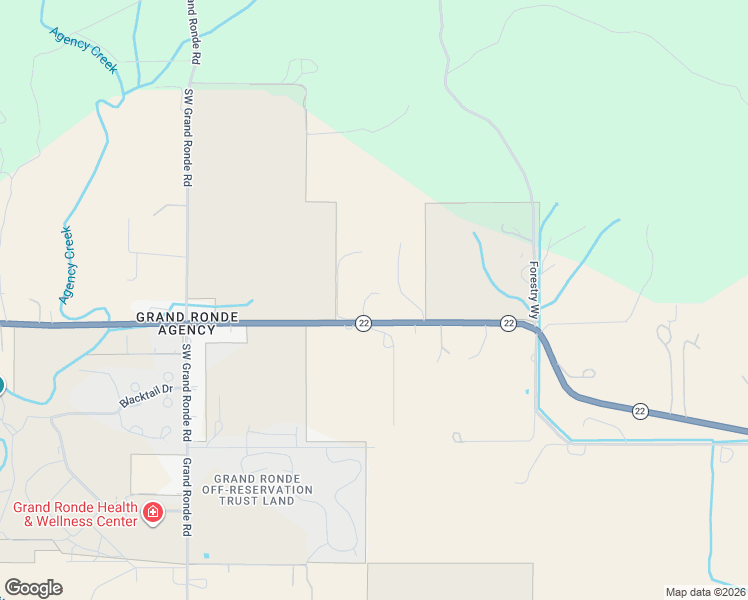 map of restaurants, bars, coffee shops, grocery stores, and more near 47700 Southwest Hebo Road in Grand Ronde