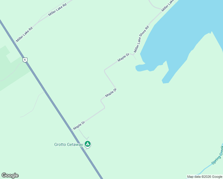 map of restaurants, bars, coffee shops, grocery stores, and more near 74 Maple Drive in Miller Lake