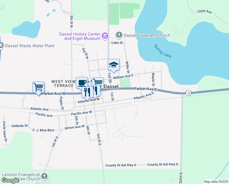 100 Parker Avenue East, Dassel MN Walk Score