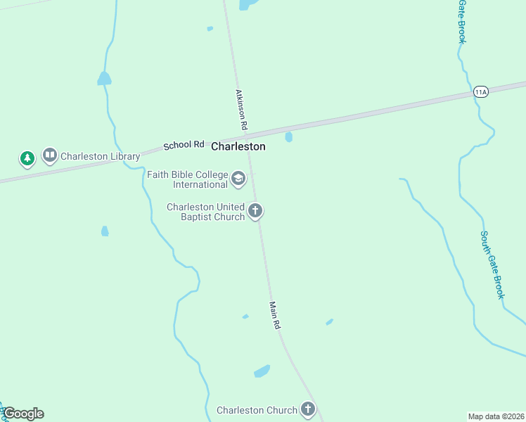 map of restaurants, bars, coffee shops, grocery stores, and more near 184 Main Road in Charleston