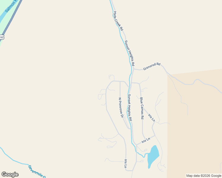 map of restaurants, bars, coffee shops, grocery stores, and more near Sunflower Road in Salmon