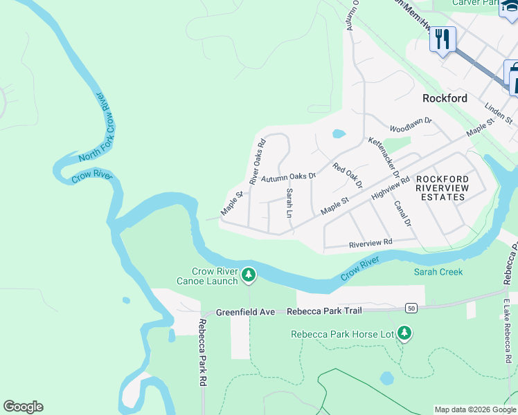 map of restaurants, bars, coffee shops, grocery stores, and more near 6006 Nathan Blvd in Rockford