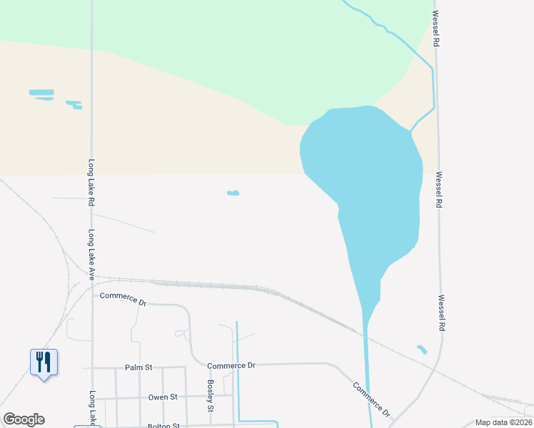 map of restaurants, bars, coffee shops, grocery stores, and more near 605-621 Commerce Drive in Alpena