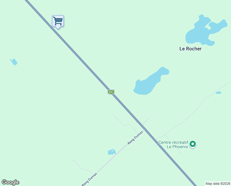 map of restaurants, bars, coffee shops, grocery stores, and more near 2757 Québec 201 in Ormstown