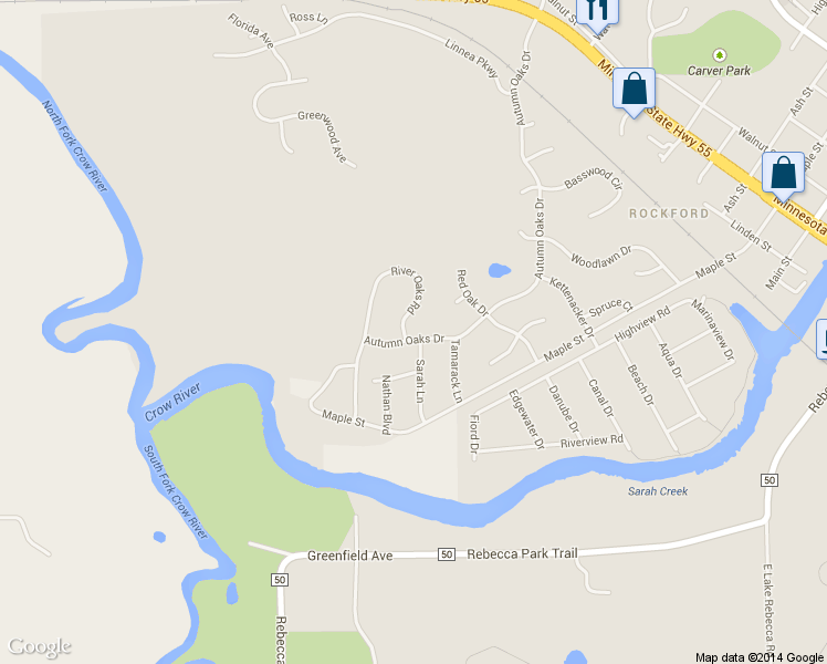 map of restaurants, bars, coffee shops, grocery stores, and more near 4997 River Oaks Rd in Rockford