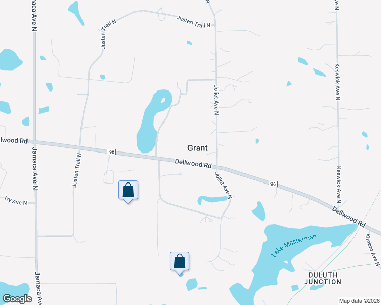 map of restaurants, bars, coffee shops, grocery stores, and more near 9696 Dellwood Road in Saint Paul