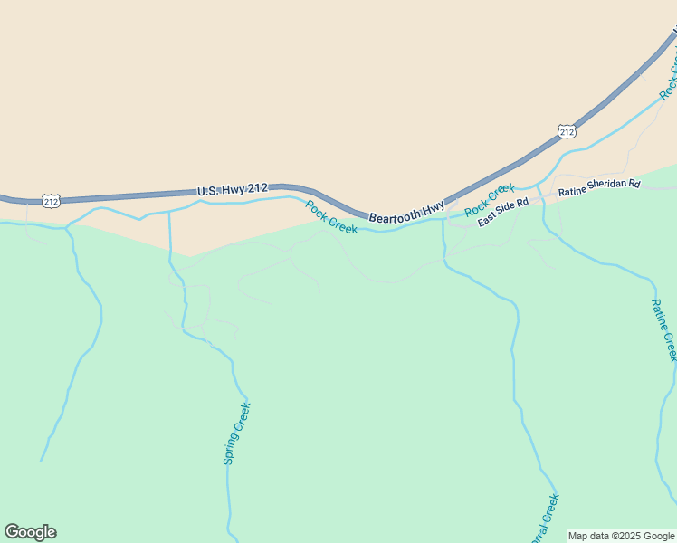 map of restaurants, bars, coffee shops, grocery stores, and more near 35 Spring Creek Road in Red Lodge