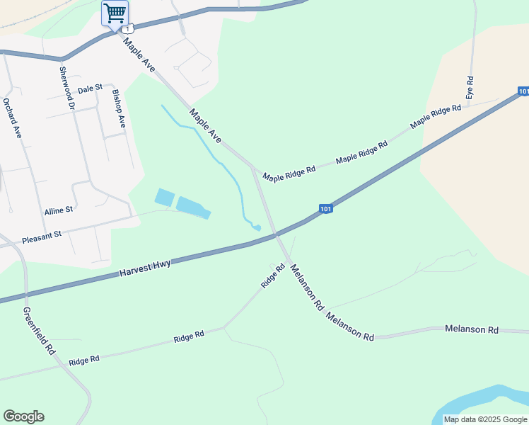 map of restaurants, bars, coffee shops, grocery stores, and more near 2 Maple Avenue in Wolfville