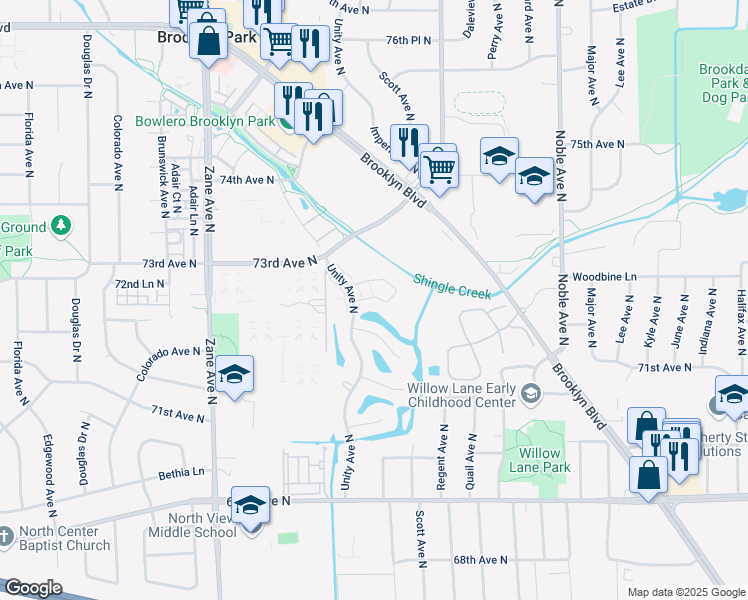 5408 Ponds Drive North Brooklyn Center Mn Walk Score Map Of Restaurants Bars Coffee S Grocery Ore Near 5408