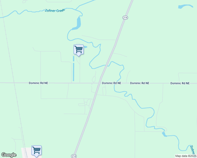 map of restaurants, bars, coffee shops, grocery stores, and more near 13200-13324 Dominic Road Northeast in Mount Angel