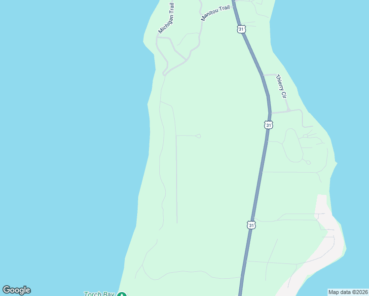 map of restaurants, bars, coffee shops, grocery stores, and more near 3560 Wildwood Lane in Kewadin