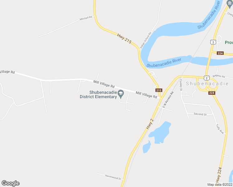 map of restaurants, bars, coffee shops, grocery stores, and more near 64 Mill Village Road in Shubenacadie