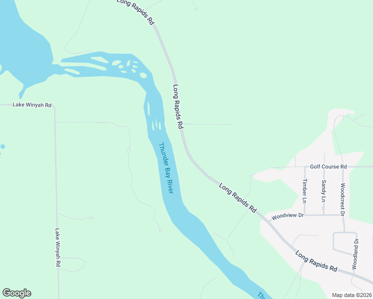 map of restaurants, bars, coffee shops, grocery stores, and more near 1685 Long Rapids Road in Alpena