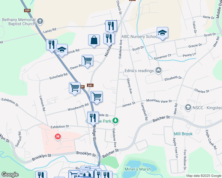 map of restaurants, bars, coffee shops, grocery stores, and more near 5 Hartlen Court in Kentville