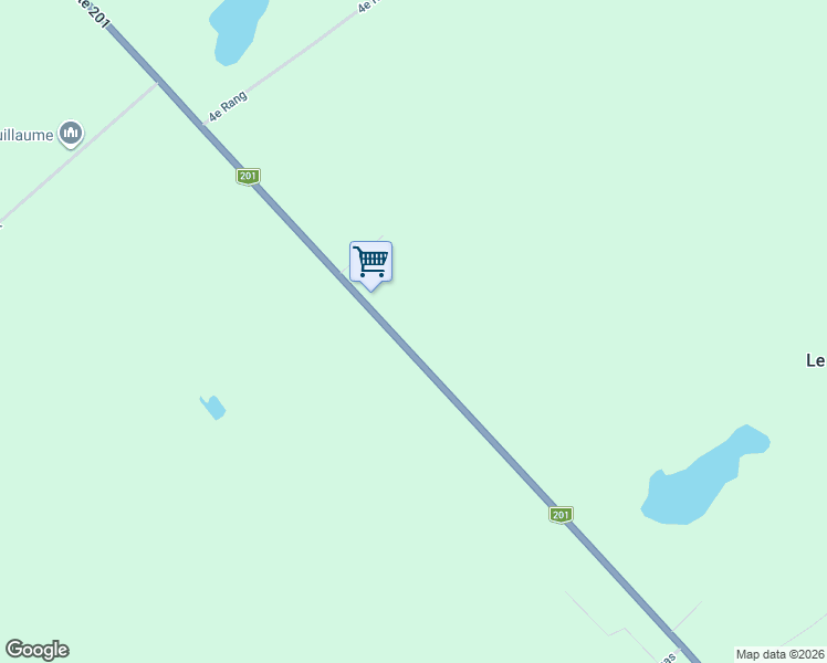 map of restaurants, bars, coffee shops, grocery stores, and more near 2563 Québec 201 in Hinchinbrooke