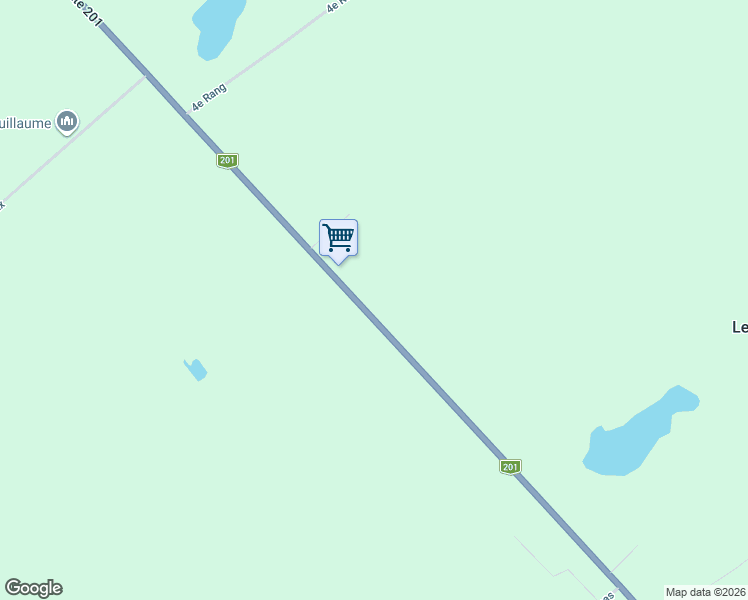 map of restaurants, bars, coffee shops, grocery stores, and more near 2563 Québec 201 in Hinchinbrooke