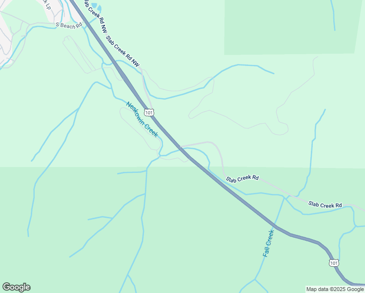map of restaurants, bars, coffee shops, grocery stores, and more near 7901 Slab Creek Road in Neskowin