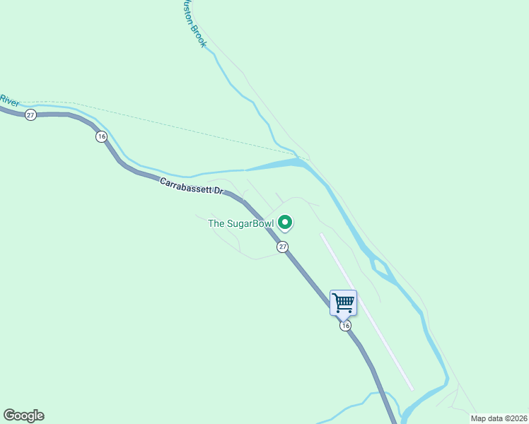 map of restaurants, bars, coffee shops, grocery stores, and more near 1004 Holly Road in Carrabassett Valley