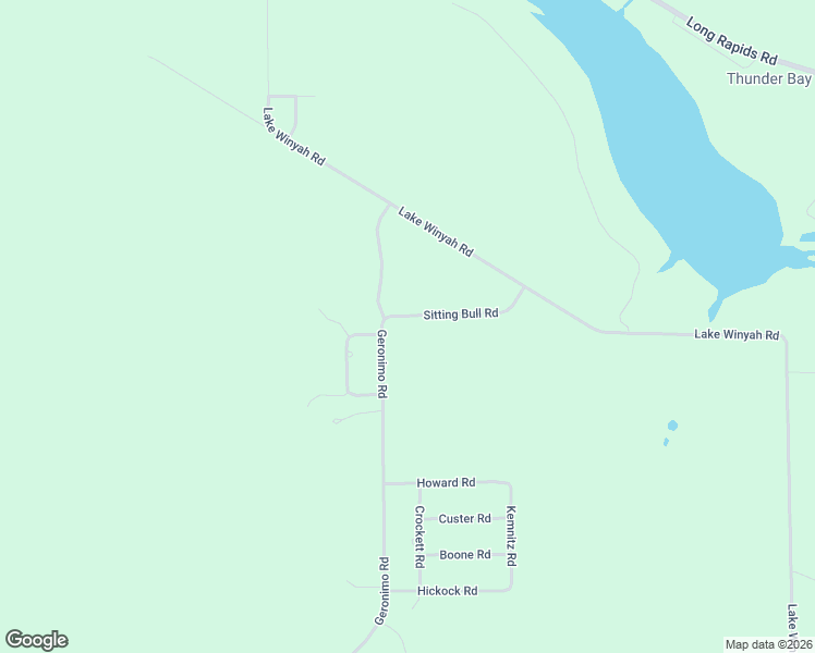 map of restaurants, bars, coffee shops, grocery stores, and more near 184 Sitting Bull Road in Alpena