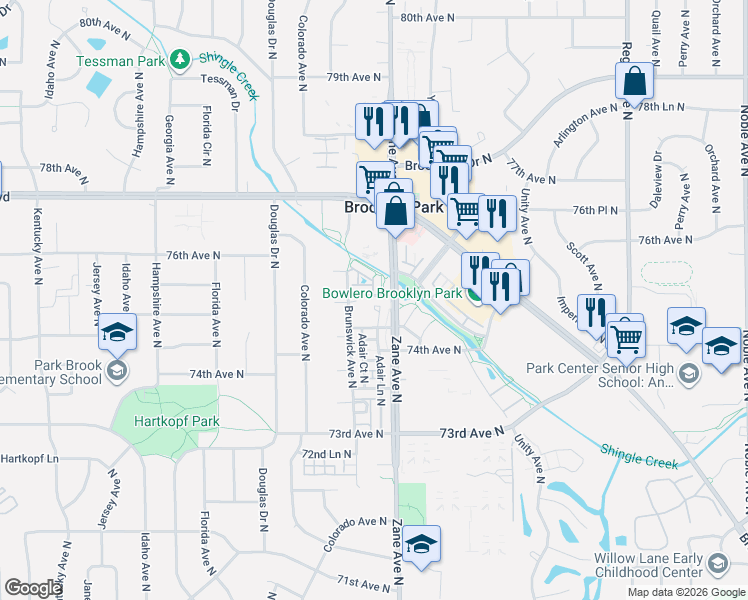 map of restaurants, bars, coffee shops, grocery stores, and more near 5948 Garwood Road in Minneapolis
