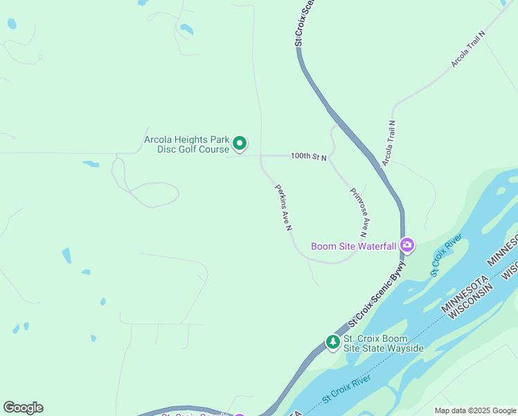 map of restaurants, bars, coffee shops, grocery stores, and more near 9880 Perkins Avenue North in Stillwater