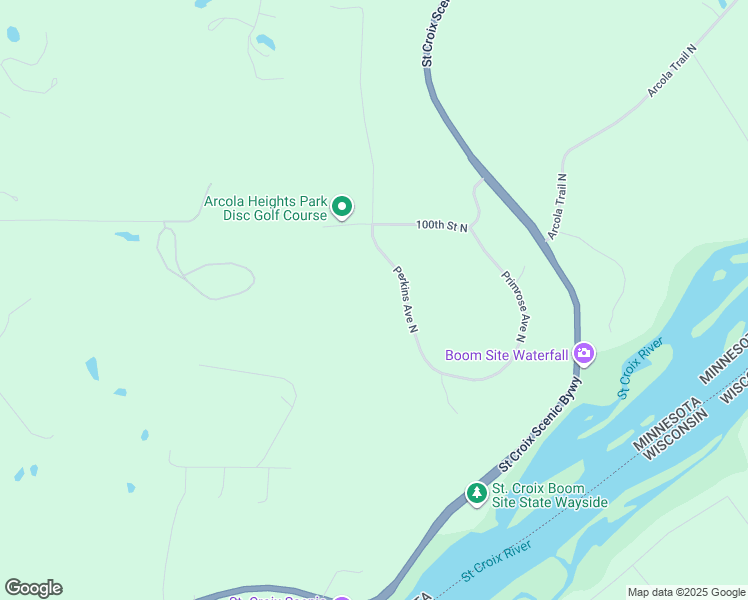map of restaurants, bars, coffee shops, grocery stores, and more near 9880 Perkins Avenue North in Stillwater