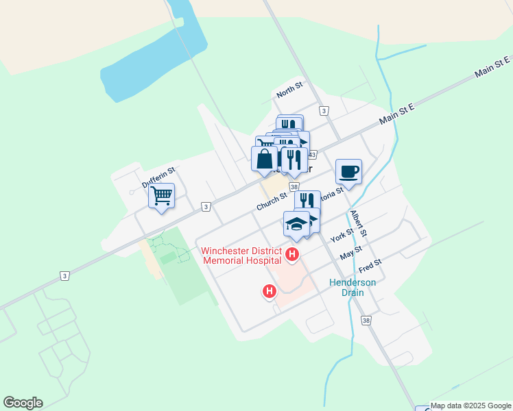 map of restaurants, bars, coffee shops, grocery stores, and more near 522 Church Street in Winchester